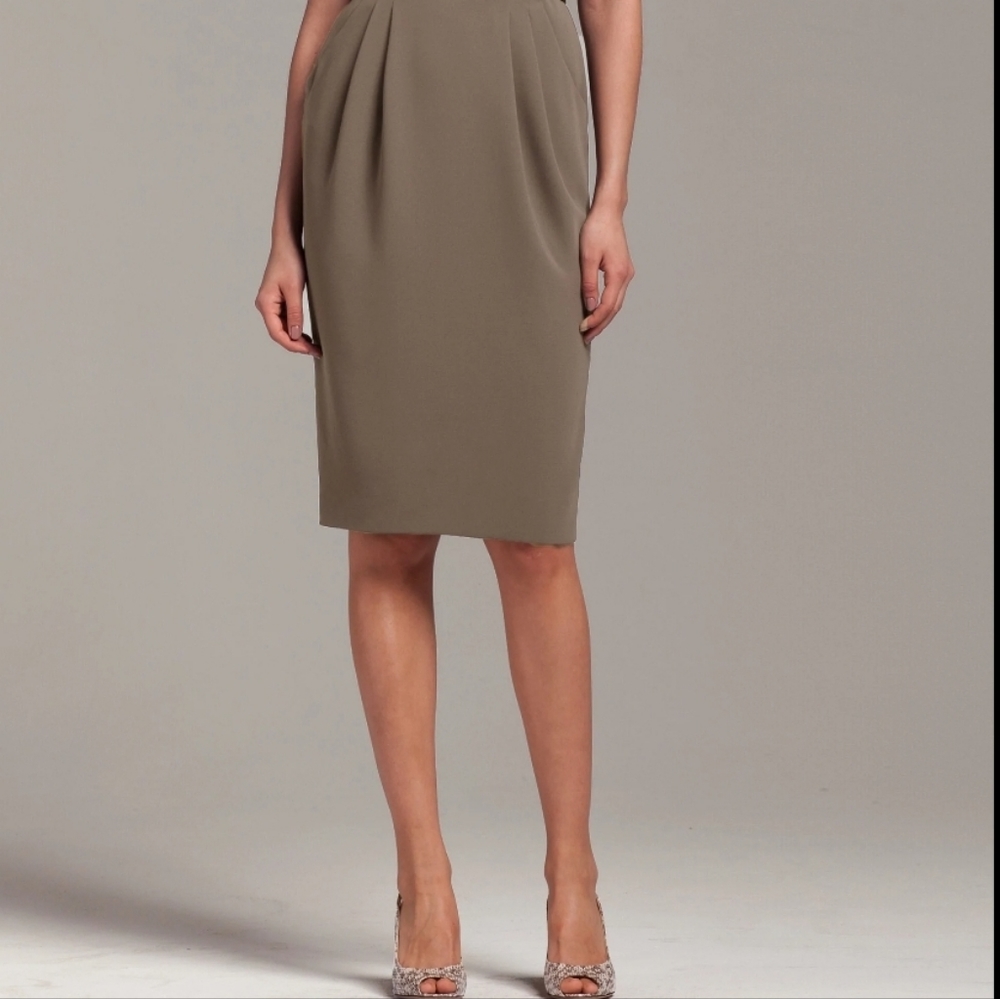M.M. LAFLEUR Masha Taupe Midi Skirt